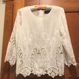 White embroidered top